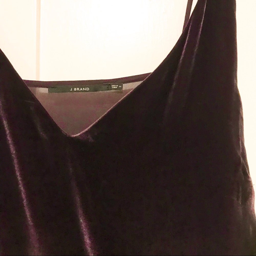 J BRAND Lucy Cami Purple Velvet / Silk